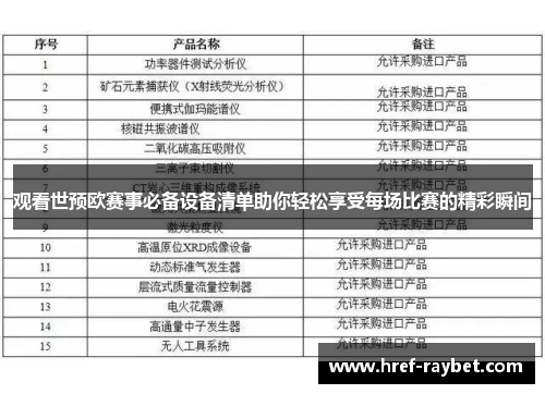 观看世预欧赛事必备设备清单助你轻松享受每场比赛的精彩瞬间 观看世预欧赛事必备设备清单助你轻松享受每场比赛的精彩瞬间