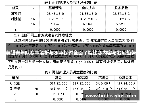 英超青年队赛事解析与水平探讨全面了解比赛内容与发展趋势